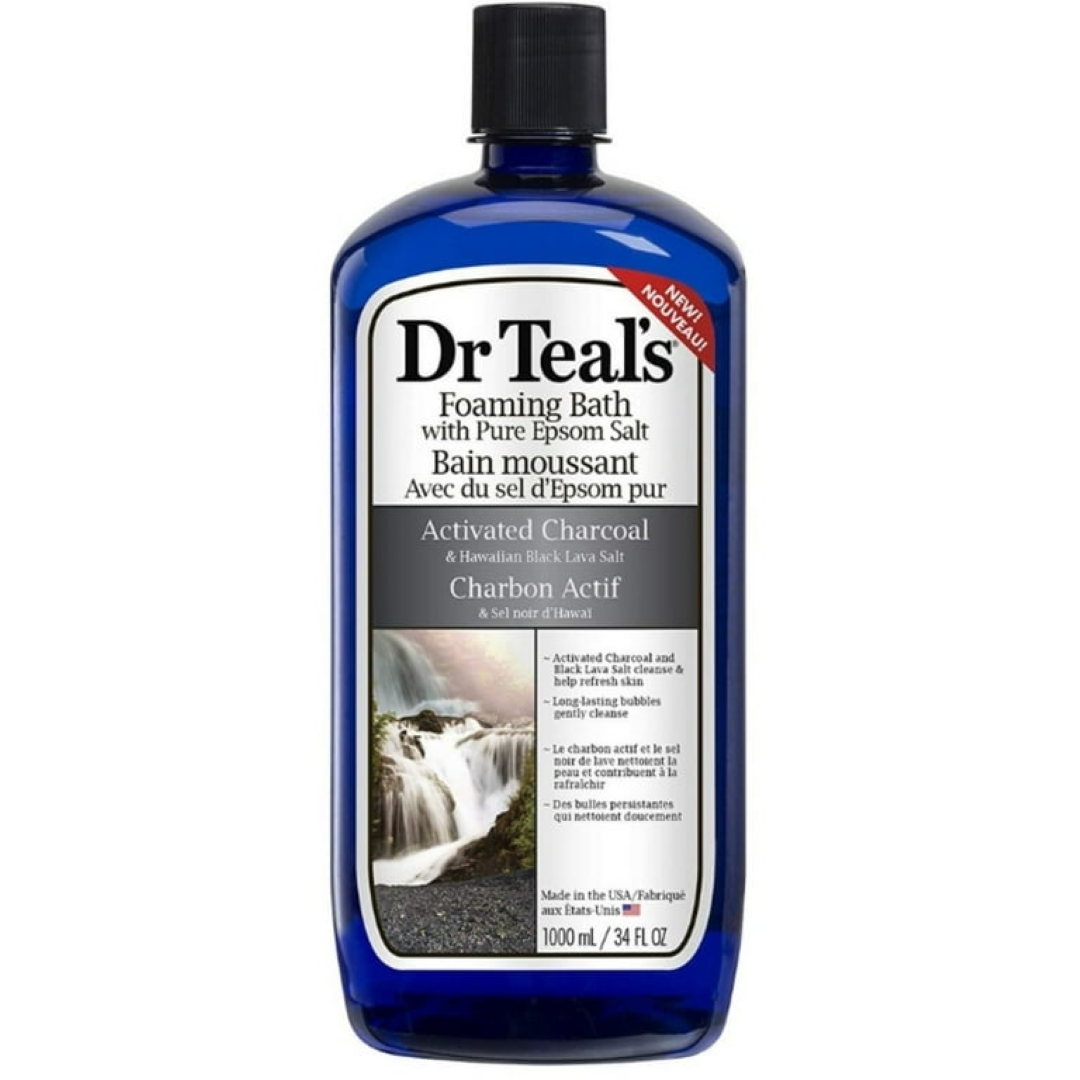 DR TEALS F/BATH ACTIVATED CHARCOAL 1LT